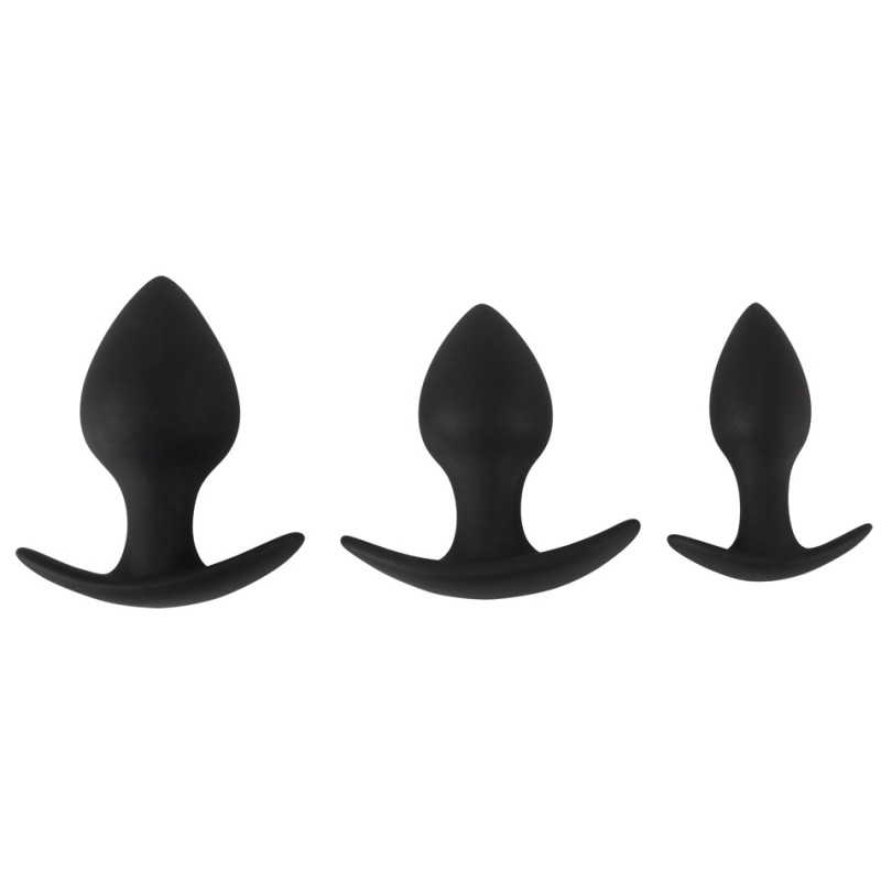 Black Velvets Lot de 3 plugs lestés Trainer Weight Noirs